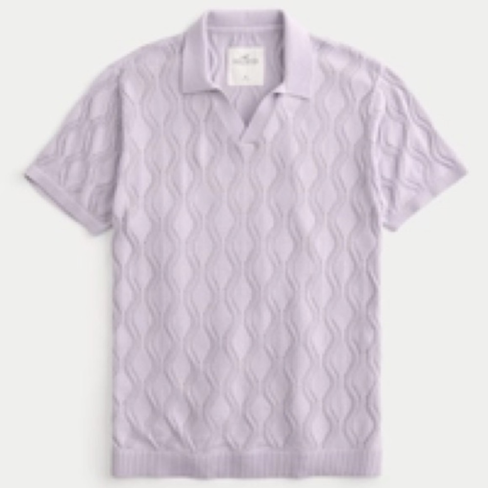 Hollister Men’s Open-Stitch Sweater Polo